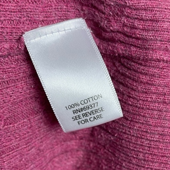 Sonoma Medium Vintage Grandma Cardigan Cotton Ribbed Cable Knit Pink Grannycore - Picture 6 of 8